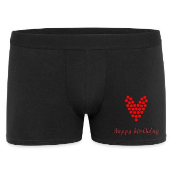 ALLES GUTE ZUM GEBURTSTAG. ALLES GUTE ZUM GEBURTSTAG. JAHRESTAG. - Männer Boxer Shorts - Schwarz - Vorne