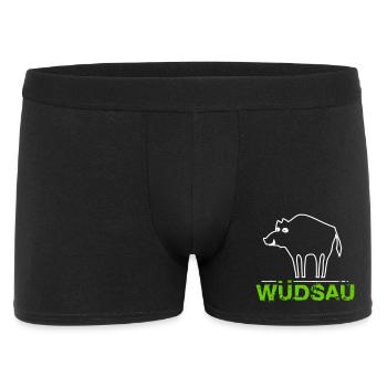 Wüdsau Österreich Dialekt Mundart Geschenk - Männer Boxer Shorts - Schwarz - Vorne
