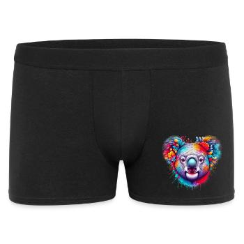Koala - Männer Boxer Shorts - Schwarz - Vorne
