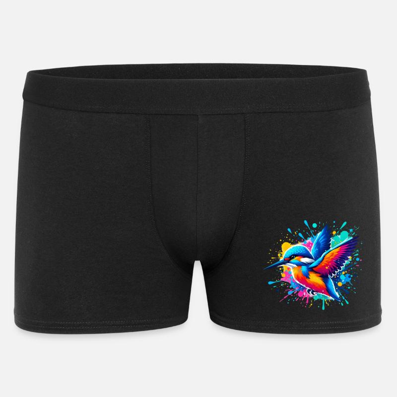 Eisvogel - Männer Boxer Shorts - Schwarz