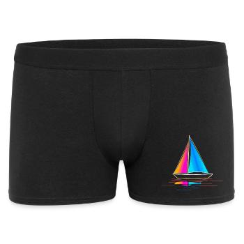 Vintage Sailboat Drawing - Men's Boxer Shorts - black - Front
