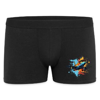 Flugzeug Graffiti - Männer Boxer Shorts - Schwarz - Vorne