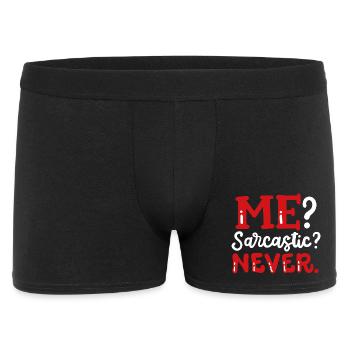 Sarkastisch lustiger Sarkasmus - Männer Boxer Shorts - Schwarz - Vorne