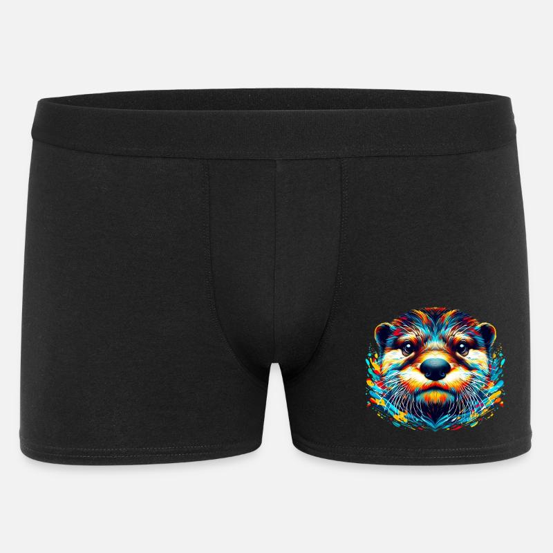 Otter - Männer Boxer Shorts - Schwarz