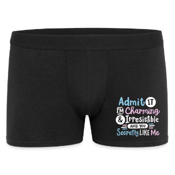 Sarkasmus sarkastischer Spruch - Männer Boxer Shorts - Schwarz - Vorne