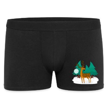 Disco Hirsch - Men's Boxer Shorts - black - Front