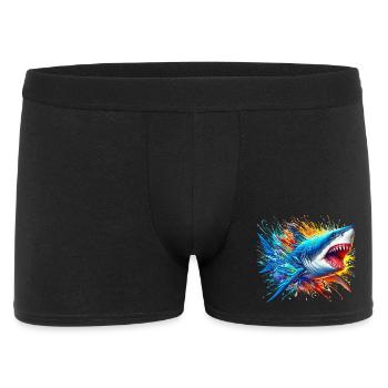 Hai - Männer Boxer Shorts - Schwarz - Vorne