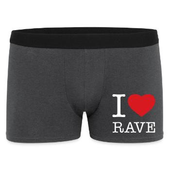 J’ADORE LA RAVE - Boxer Homme - charbon - Devant