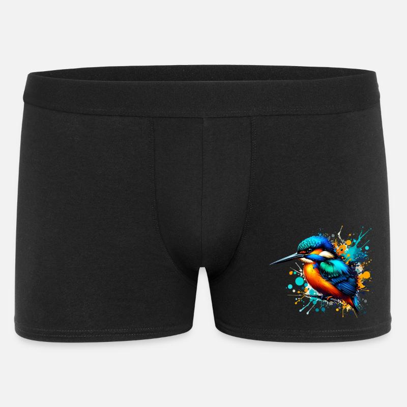 Eisvogel - Männer Boxer Shorts - Schwarz