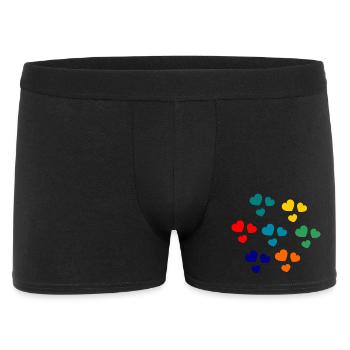 HEART. CHRISTMAS. COUPLE. VALENTINE'S DAY. JUST MARRIED. - Men's Boxer Shorts - black - Front