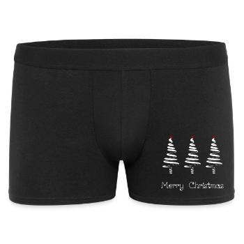 CHRISTMAS. MERRY CHRISTMAS. MERRY CHRISTMAS. NEW YEAR’S DAY - Men's Boxer Shorts - black - Front