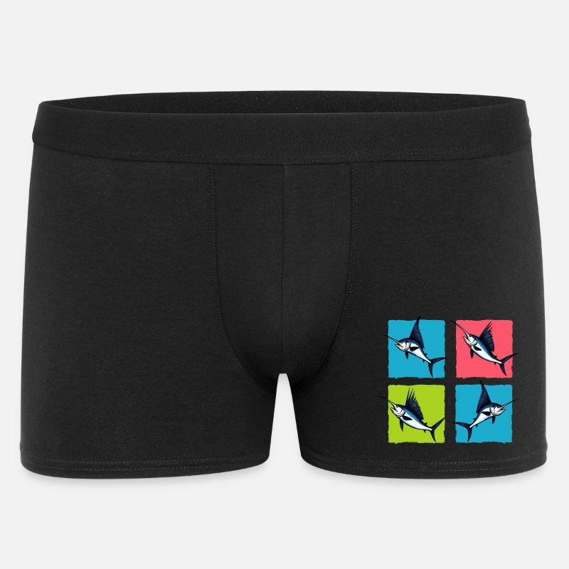 Schwertfisch - Männer Boxer Shorts - Schwarz
