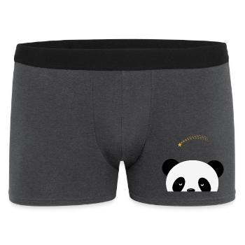 Panda rêveur avec étoile filante - Boxer Homme - charbon - Devant