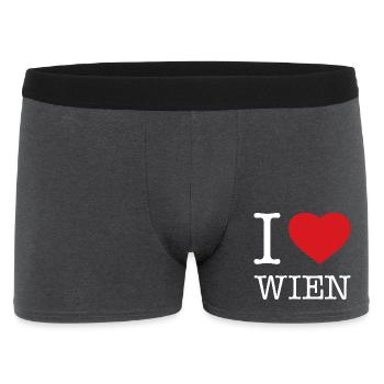 I LOVE VIENNA - Men's Boxer Shorts - charcoal grey - Front