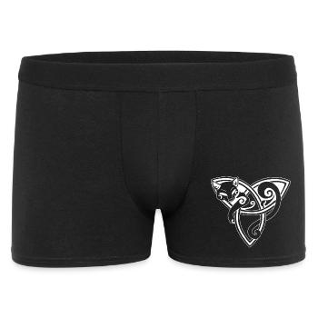 The Celtic Cat Rests (White) - Men's Boxer Shorts - black - Front