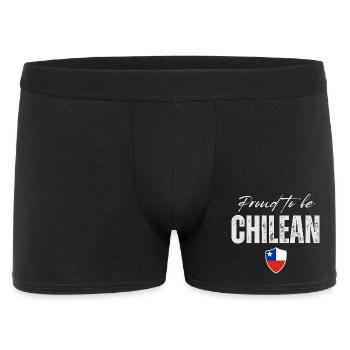 Fière chilienne, j’adore le Chili - Boxer Homme - noir - Devant