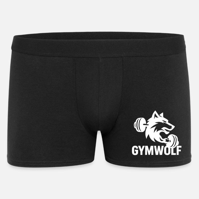 GymWolf - Männer Boxer Shorts - Schwarz
