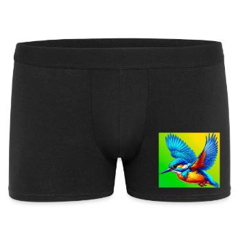 Eisvogel - Männer Boxer Shorts - Schwarz - Vorne