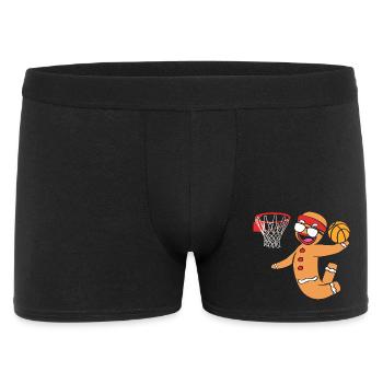 Gingerbread Man Christmas Basketball Gingerbread - Men's Boxer Shorts - black - Front