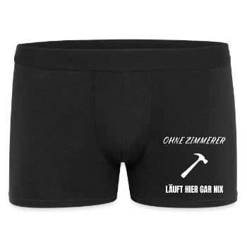 Rien ne fonctionne sans menuisiers – Artisan drôle Shir - Boxer Homme - noir - Devant