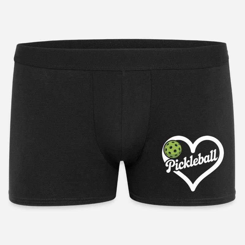 Pickleball Herz - Männer Boxer Shorts - Schwarz