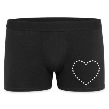 Heart of dotted lines - Men's Boxer Shorts - black - Front