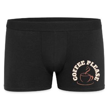 Logo rond du café s’il vous plaît - Boxer Homme - noir - Devant