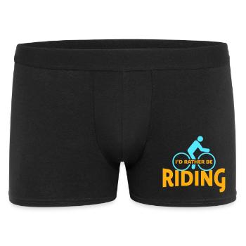 I'd Rather Be Riding Bike Fahrradfahrer Sport Spaß - Männer Boxer Shorts - Schwarz - Vorne