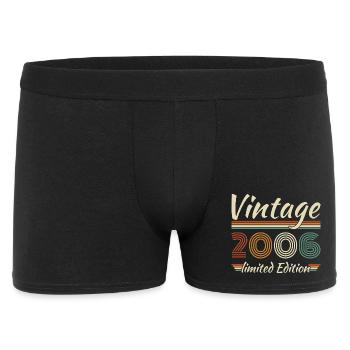 2006 Vintage Rétro Cadeau d’anniversaire - Boxer Homme - noir - Devant