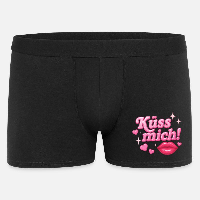 küss mich! / y2k design - Männer Boxer Shorts - Schwarz