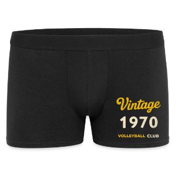 Millésime 1970 – Club de volley-ball Rétro Année de naissance - Boxer Homme - noir - Devant