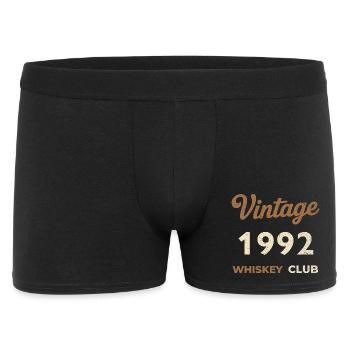 Millésime 1992 – Whiskey Club Rétro Année de naissance - Boxer Homme - noir - Devant