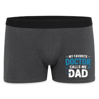 Mon médecin préféré accouche de papa - Boxer Homme - charbon - Devant