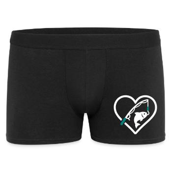 Coeur de pêche canne à pêche Nature cadeau - Boxer Homme - noir - Devant