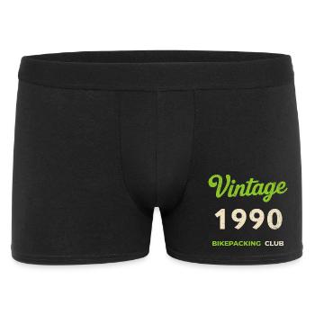 Millésime 1990 – Année de naissance rétro du Bikepacking Club - Boxer Homme - noir - Devant