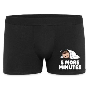5 more minutes sleep hedgehog - Men's Boxer Shorts - black - Front