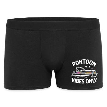Pontoon Vibes Only Funny Pontoon Boat Sayings For - Men's Boxer Shorts - black - Front
