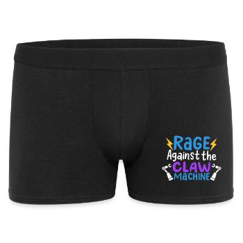 Funny Rage Against The Claw Machine Arcade Art - Männer Boxer Shorts - Schwarz - Vorne