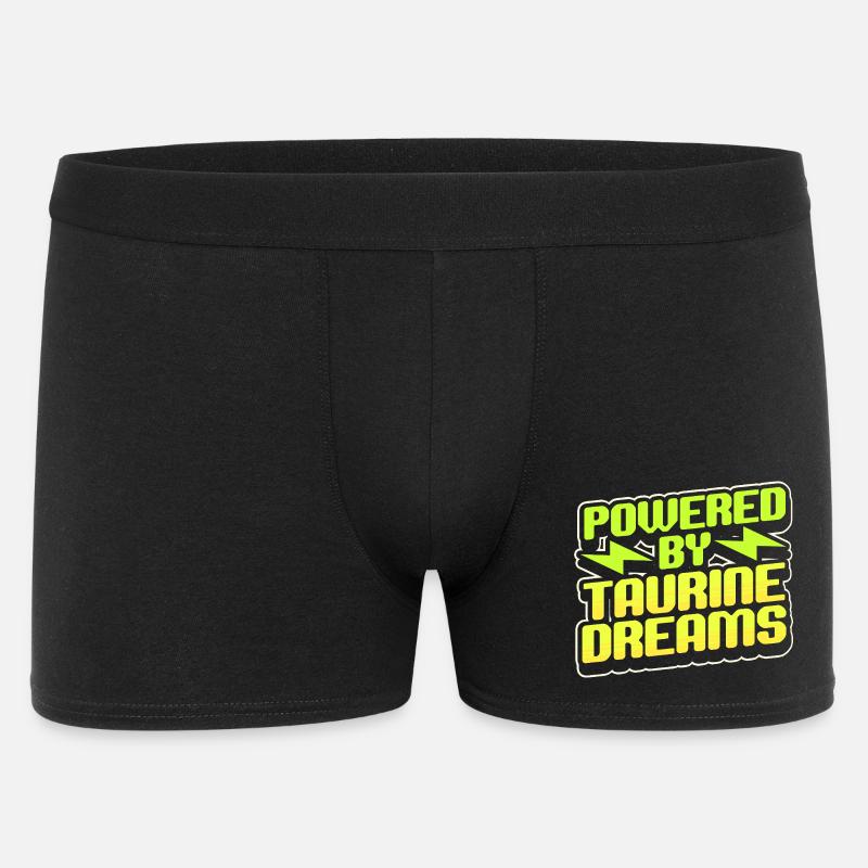 Energy Drink Powered By Taurine Dreams - Männer Boxer Shorts - Schwarz