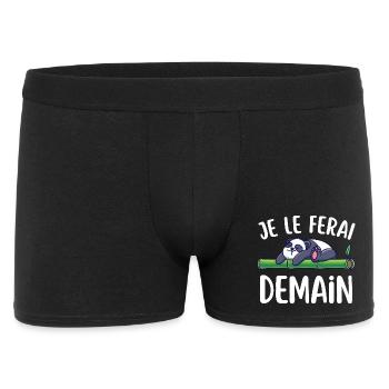 Funny T-Shirt "Je Le Do" Tomorrow - Funny Phrase - Boxer Homme - noir - Devant