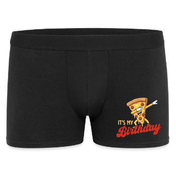 It’s My Birthday Dabbing Pizza Funny Party - Men's Boxer Shorts - black - Front