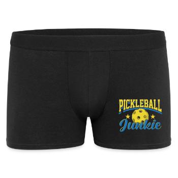 Pickleball Junkie Retro Sports Design - Men's Boxer Shorts - black - Front