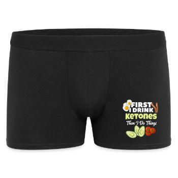 Ketones Keto Diet Avocado Eggs Bacon Healthy Art - Men's Boxer Shorts - black - Front