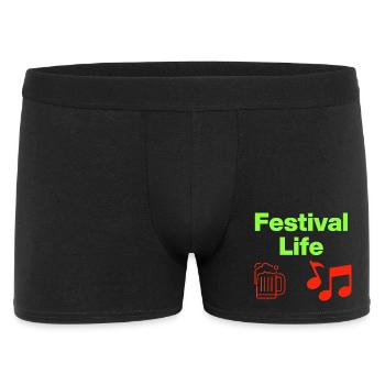 Festival Life – Beer & Beats! - Men's Boxer Shorts - black - Front