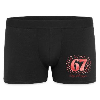 67 Six Seven Valentine's Day Heart Gift Sweet - Men's Boxer Shorts - black - Front