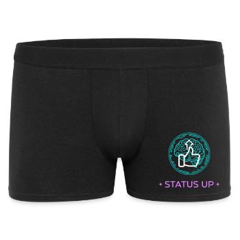 Status Up Brain Gehirn Level Up AI - Men's Boxer Shorts - black - Front