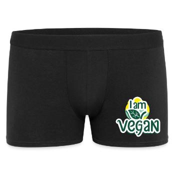 I'm vegan. - Men's Boxer Shorts - black - Front