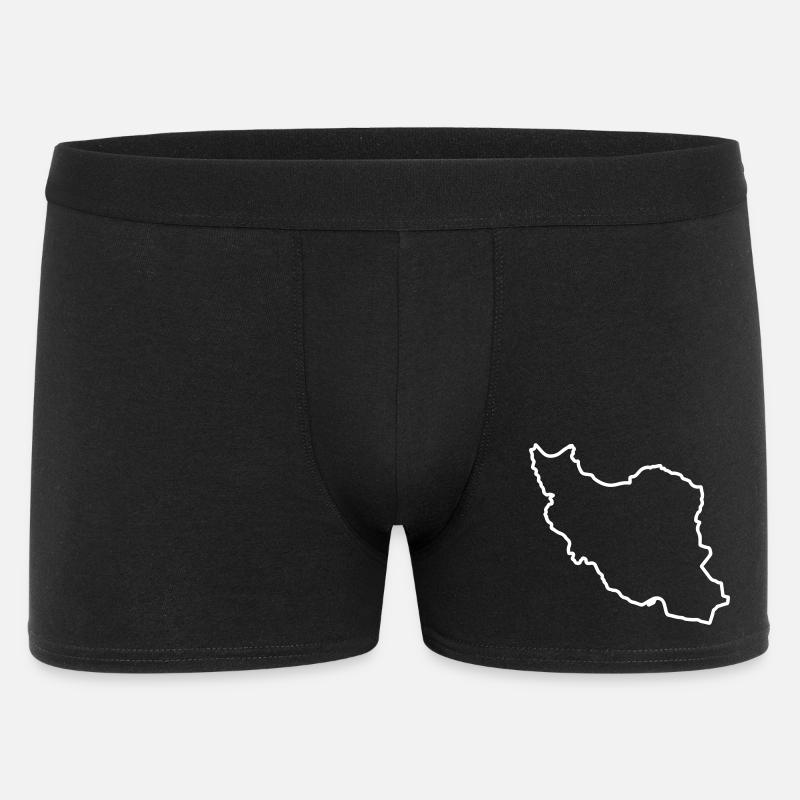 Iran Map Silhouette Persia - Men's Boxer Shorts - black