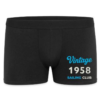 Vintage 1958 – Sailing Club Retro Birth Year - Men's Boxer Shorts - black - Front