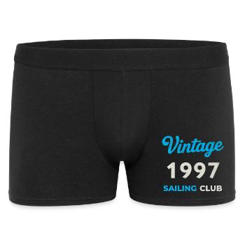 Vintage 1997 – Sailing Club Retro Geburtsjahr - Männer Boxer Shorts - Schwarz - Vorne